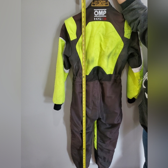 OMP KS-3 Kart Racing Suit Neon Yellow Brown Size M CIK-FIA Exp 04/2024 - Picture 5 of 10